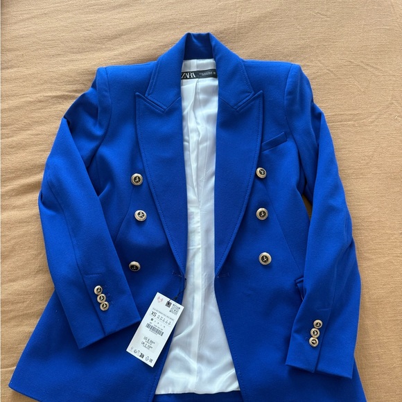 Zara Jackets & Blazers - Zara Royal Blue Blazer with Gold Buttons
